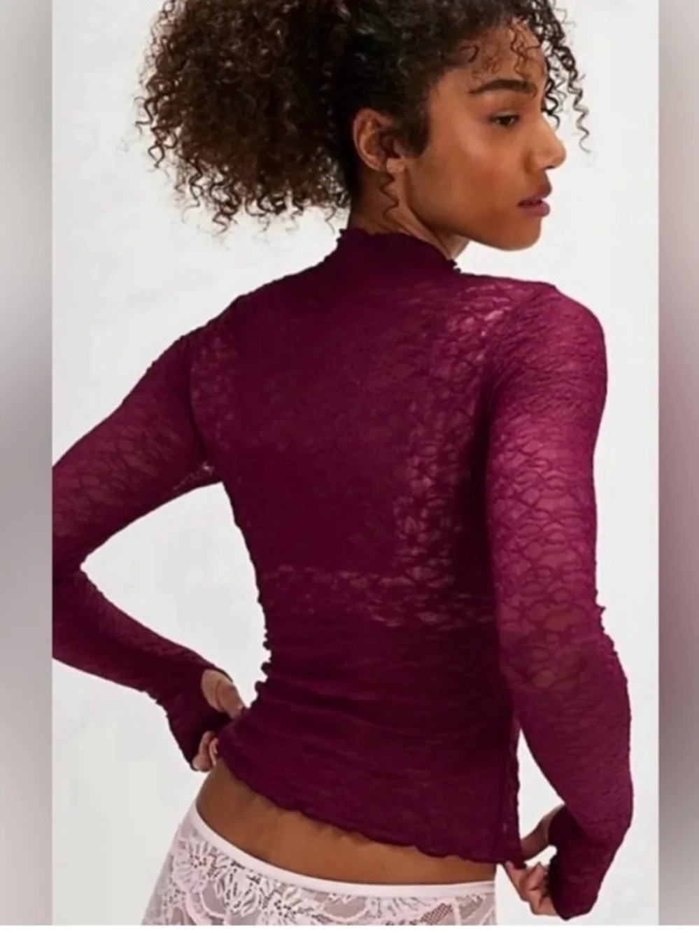 NWT FREE PEOPLE INTIMATELY FROM THE START MOCKNECK TOP XS